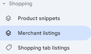 GSC Shopping Tab Google Free Listings