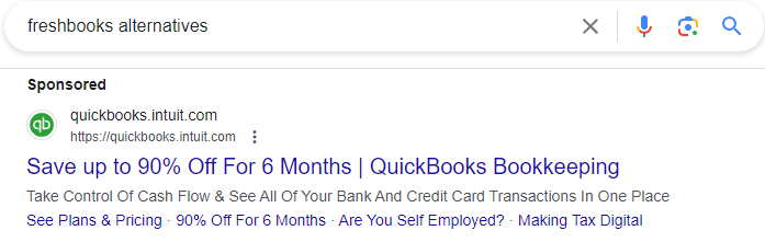 QuickBokks Ad copy