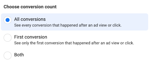 meta's ad attribution location