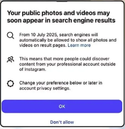 Instagram Announce Google Indexing Instagram Posts for Professional Account